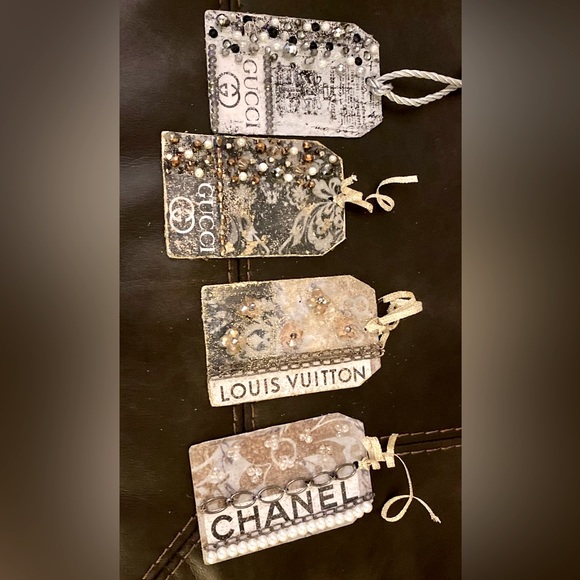 Designer Inspired Swarovski Crystal Gift Tags, Bags Tags, Wine Tags, Ornaments - Picture 3 of 8